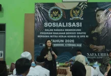 Nafa Urbach Sosialisasikan MBG di Wonosobo